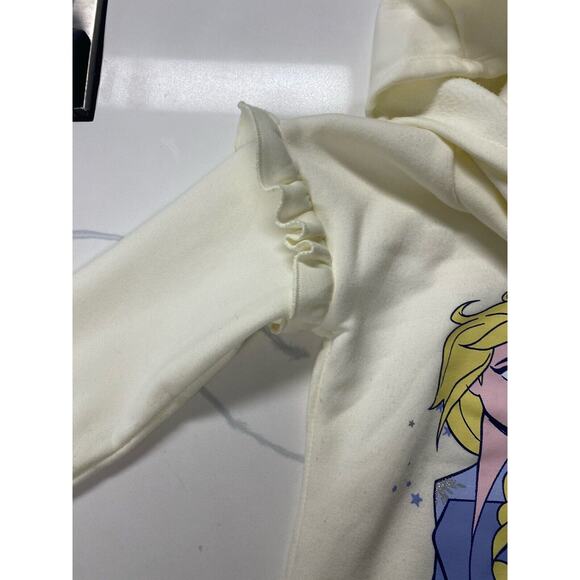 Disney Frozen 2Toddler Girls Elsa Cozy Fleece Pullover Sweatshirt White Small 6X - Picture 7 of 8